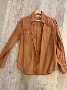 Taylor Stitch Double Gauze Shirt — Size 40 (Medium) — Rust/Terracotta — Cotton